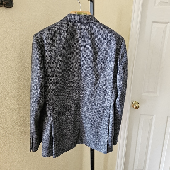 Bonobos 100% Wool Grey Herringbone Coat Regular Fit Size 40R - Picture 3 of 15